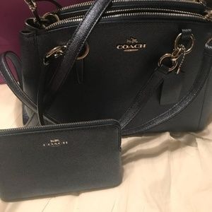 Blue Coach mini Brooke purse crossbody